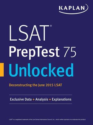 cover image of LSAT PrepTest 75 Unlocked